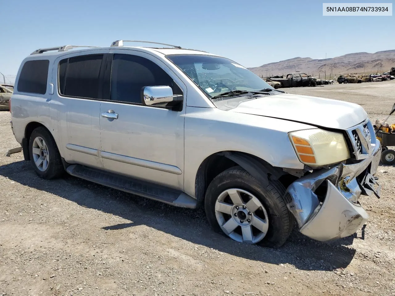 2004 Nissan Armada Se VIN: 5N1AA08B74N733934 Lot: 60878094