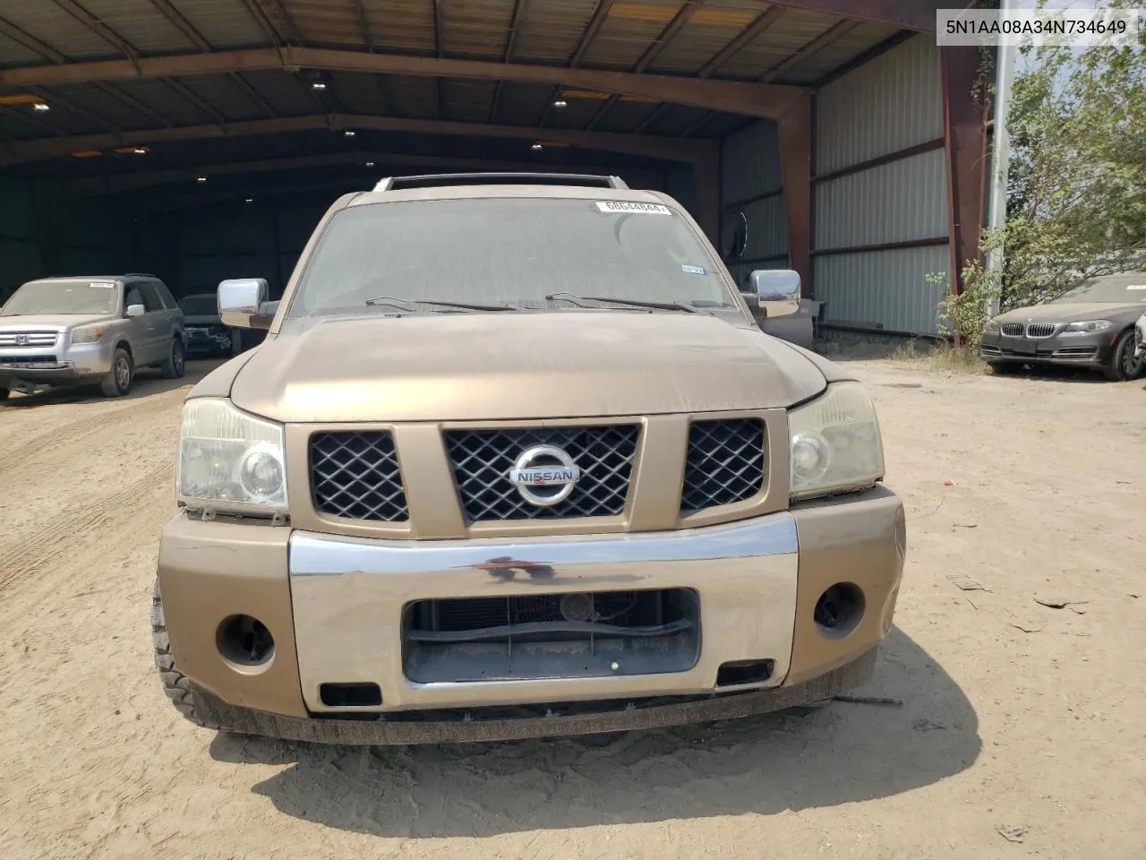 2004 Nissan Armada Se VIN: 5N1AA08A34N734649 Lot: 68644844