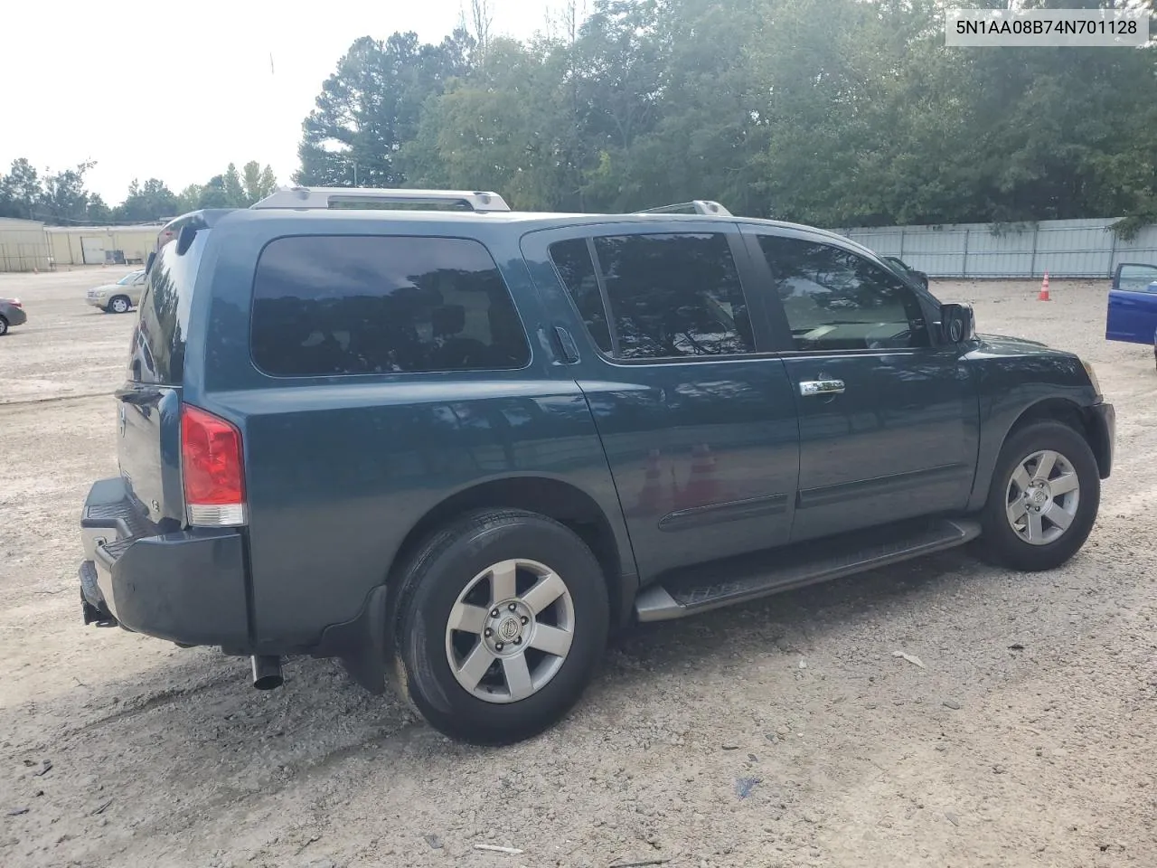 2004 Nissan Armada Se VIN: 5N1AA08B74N701128 Lot: 70433224