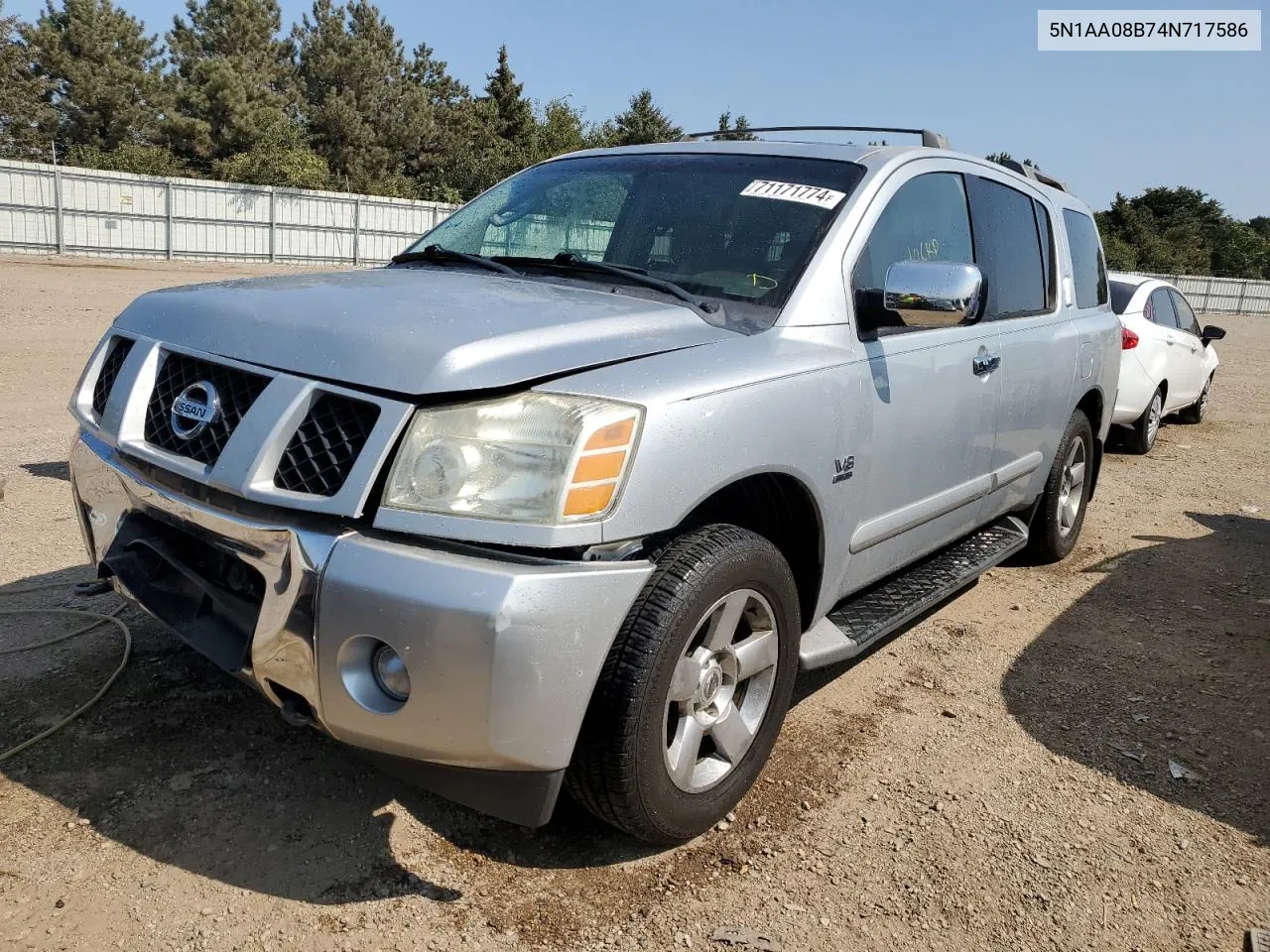 2004 Nissan Armada Se VIN: 5N1AA08B74N717586 Lot: 71171774