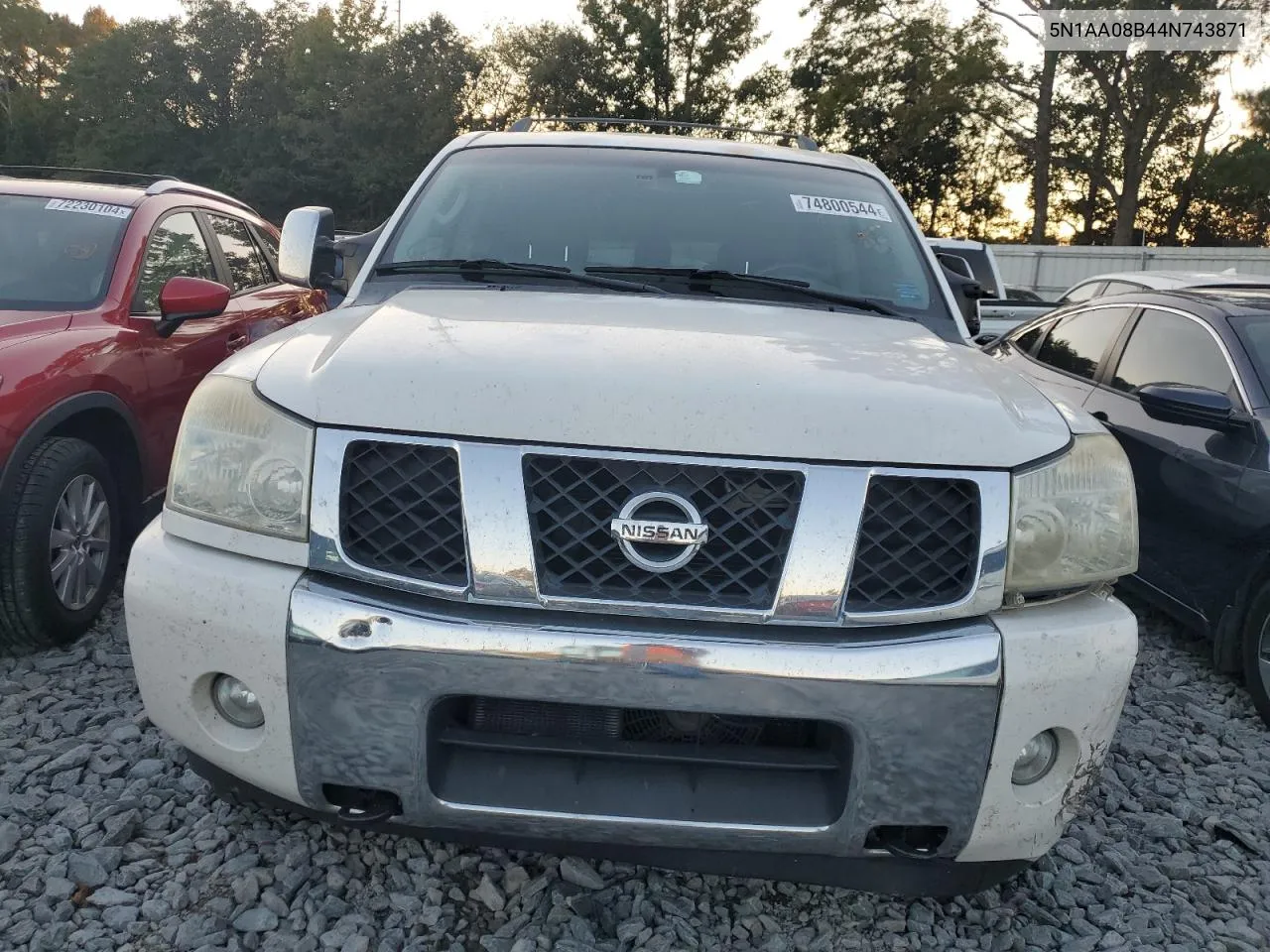 2004 Nissan Armada Se VIN: 5N1AA08B44N743871 Lot: 74800544