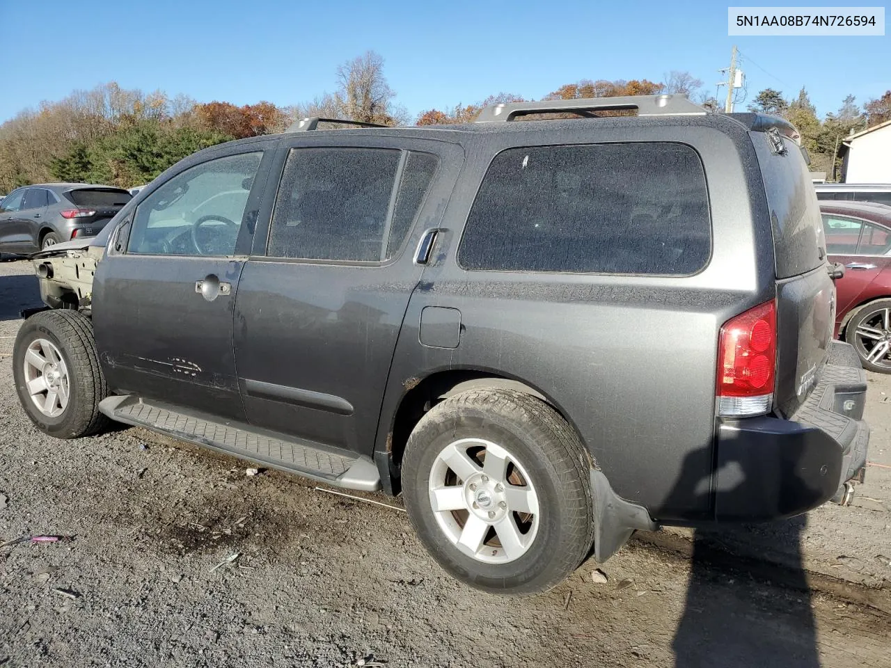 2004 Nissan Armada Se VIN: 5N1AA08B74N726594 Lot: 78904484