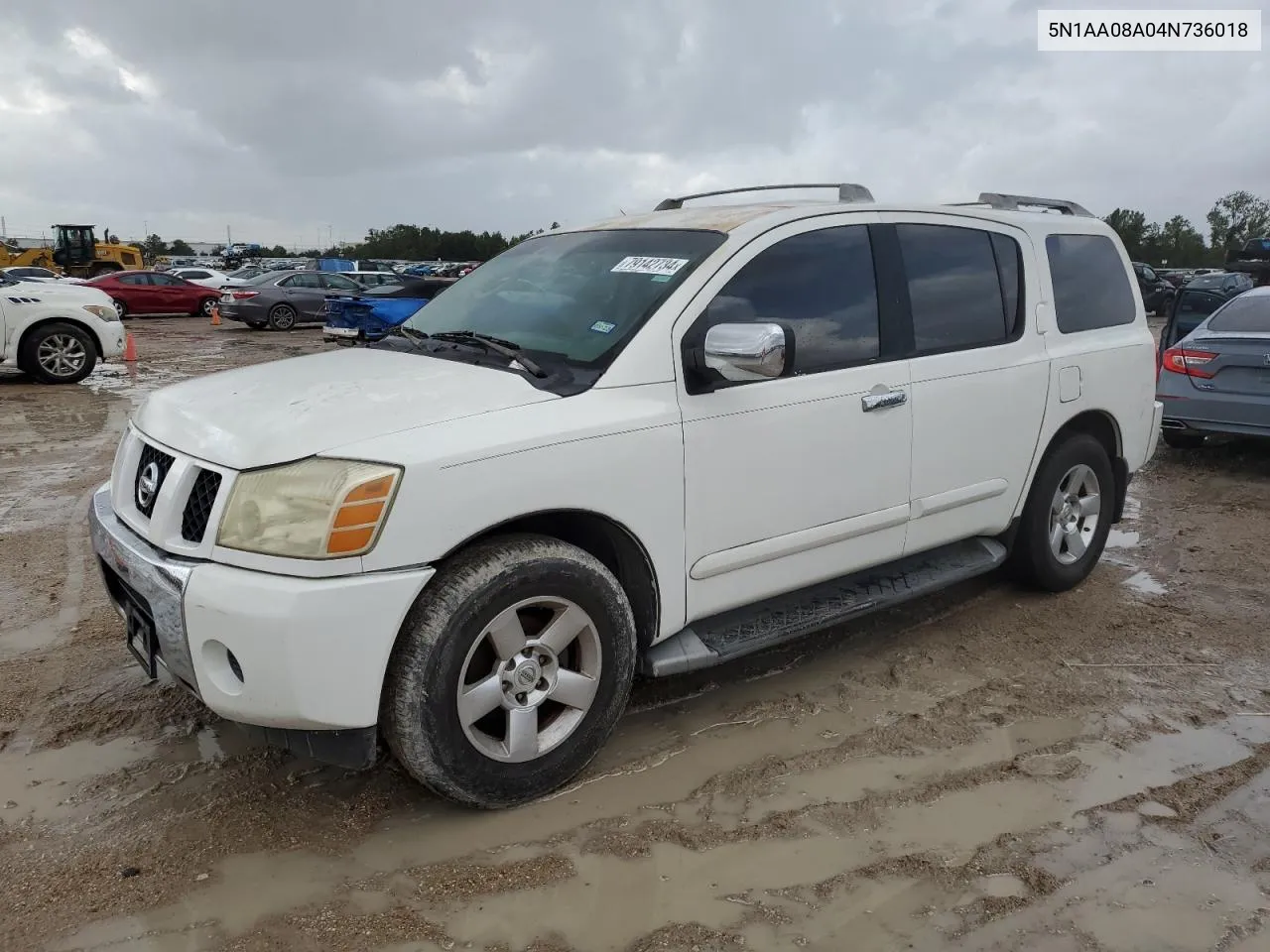 2004 Nissan Armada Se VIN: 5N1AA08A04N736018 Lot: 79142734