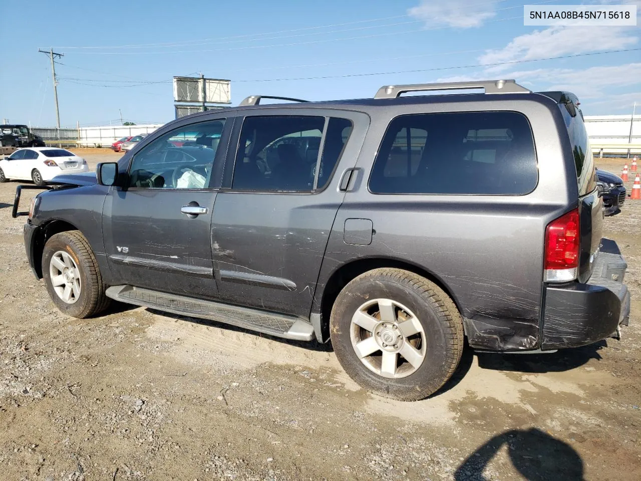 2005 Nissan Armada Se VIN: 5N1AA08B45N715618 Lot: 59516874