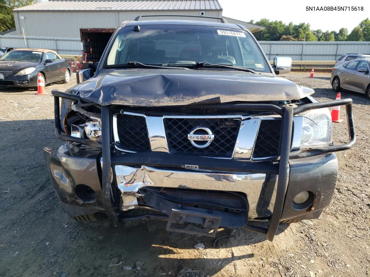 2005 Nissan Armada Se VIN: 5N1AA08B45N715618 Lot: 59516874