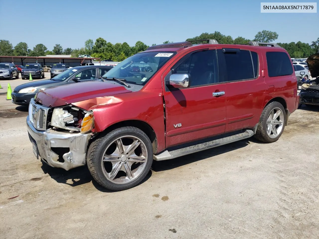 2005 Nissan Armada Se VIN: 5N1AA08AX5N717879 Lot: 61029694