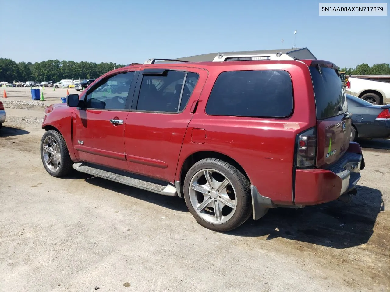 2005 Nissan Armada Se VIN: 5N1AA08AX5N717879 Lot: 61029694