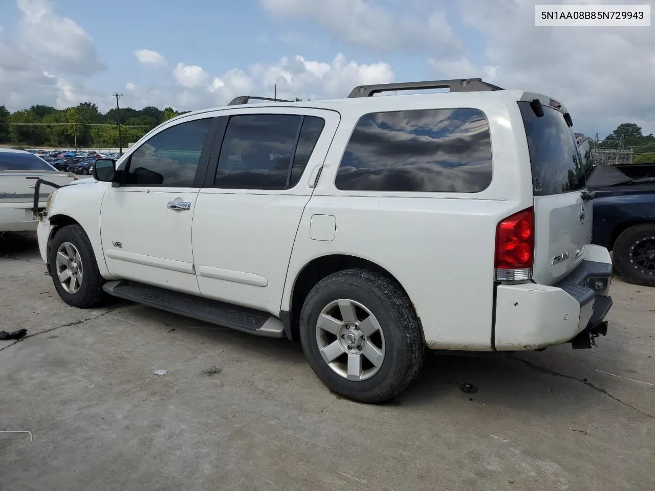 2005 Nissan Armada Se VIN: 5N1AA08B85N729943 Lot: 65075834