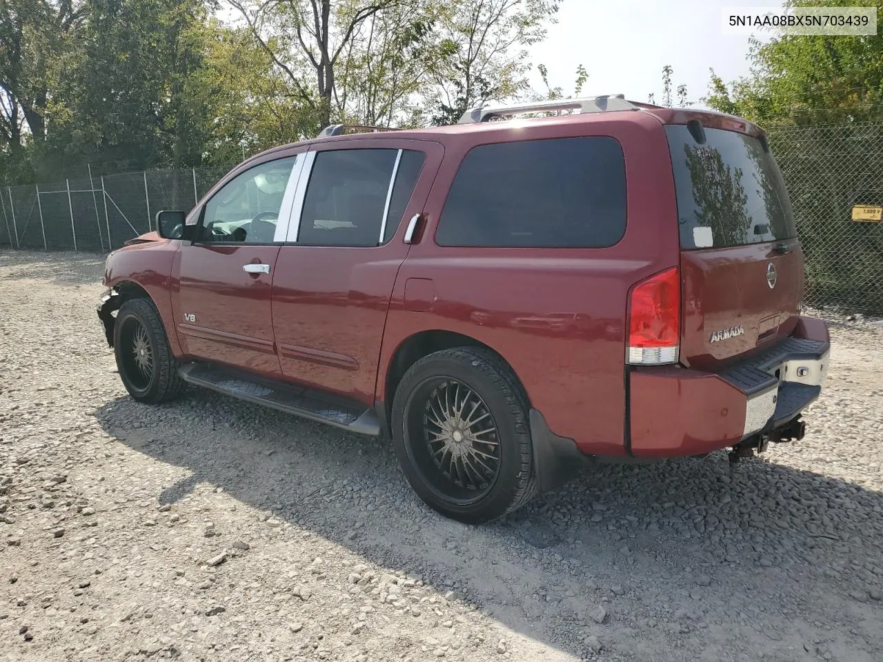 2005 Nissan Armada Se VIN: 5N1AA08BX5N703439 Lot: 71403384