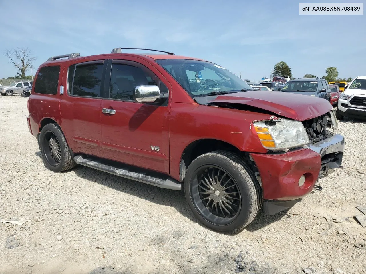 2005 Nissan Armada Se VIN: 5N1AA08BX5N703439 Lot: 71403384