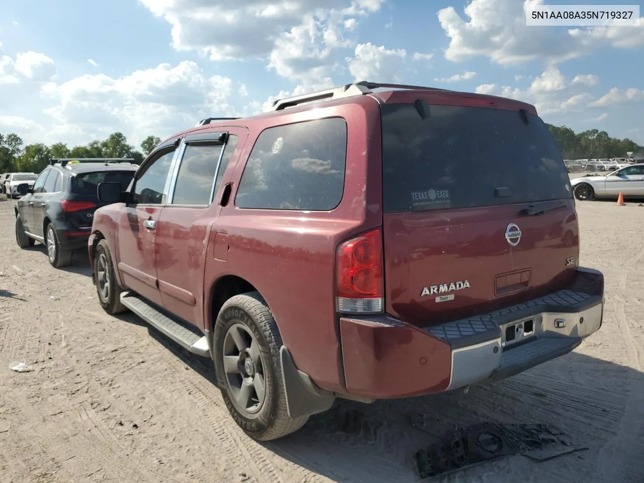 2005 Nissan Armada Se VIN: 5N1AA08A35N719327 Lot: 71671824