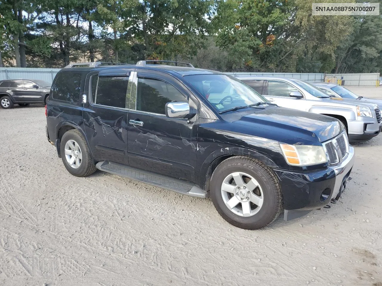 2005 Nissan Armada Se VIN: 5N1AA08B75N700207 Lot: 72778384