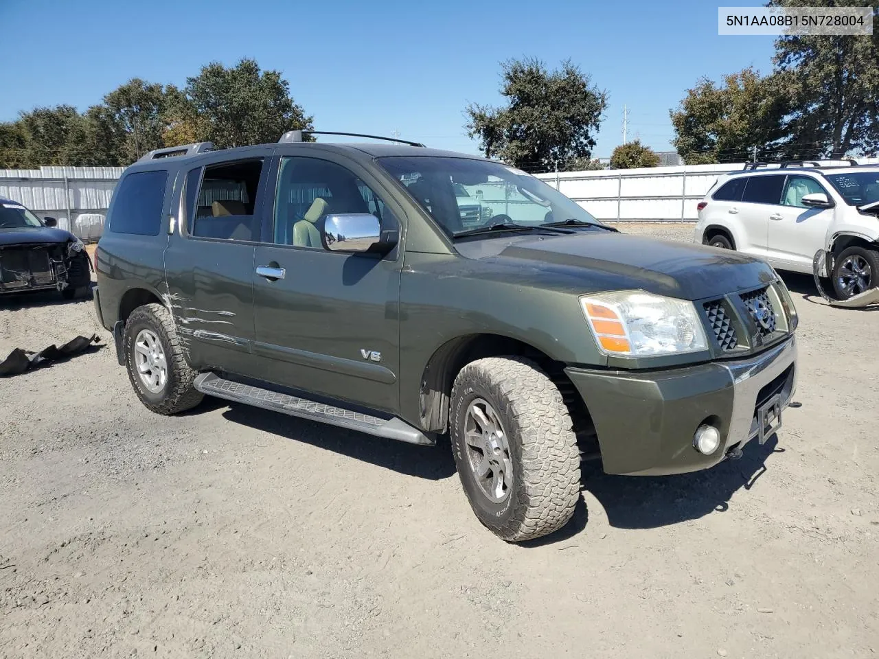 2005 Nissan Armada Se VIN: 5N1AA08B15N728004 Lot: 73393504