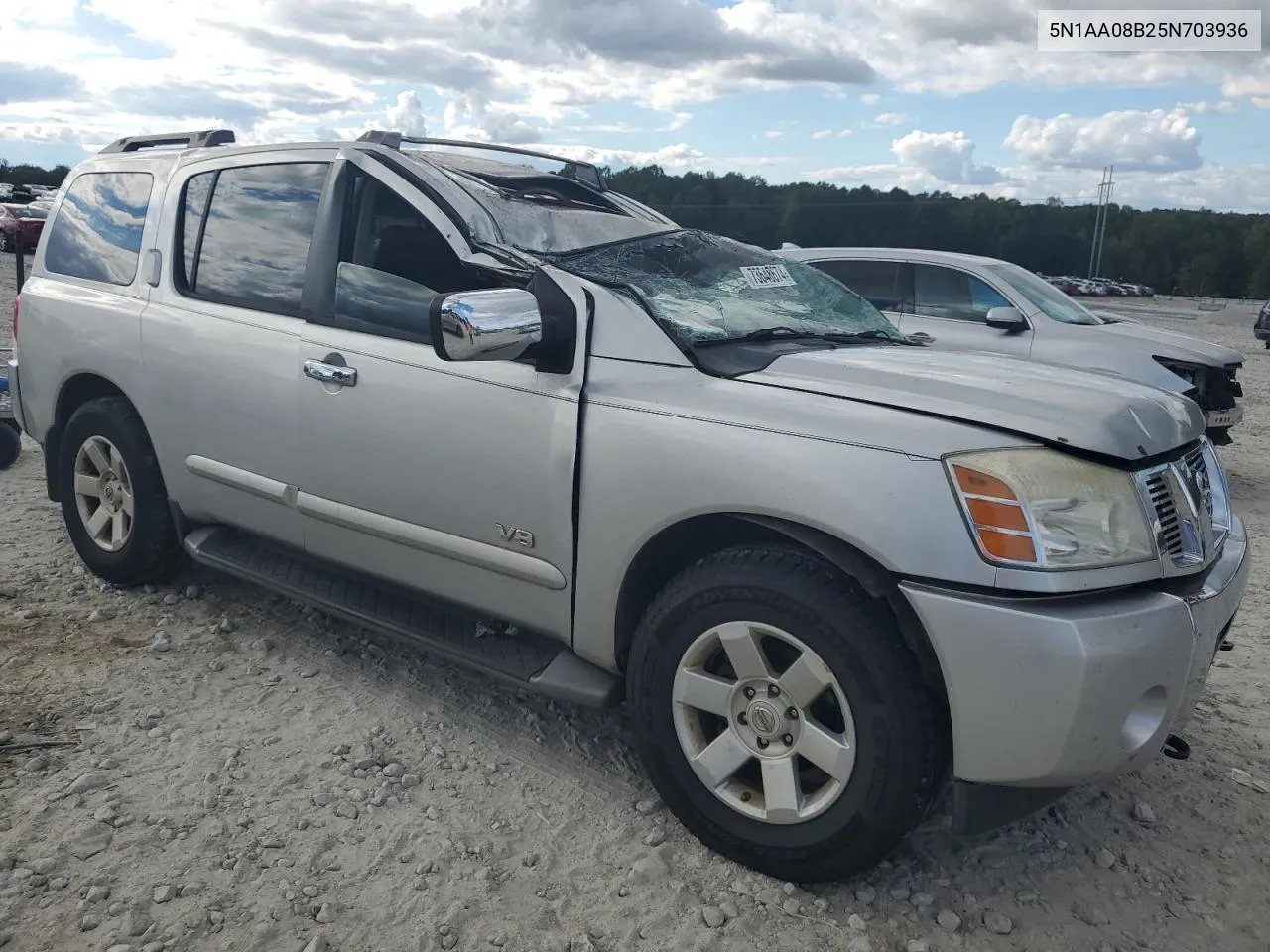 2005 Nissan Armada Se VIN: 5N1AA08B25N703936 Lot: 73648674