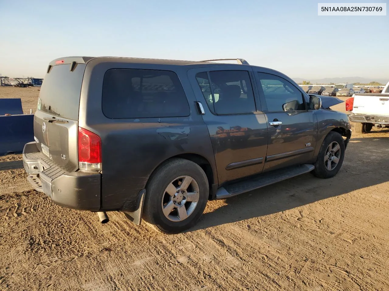 2005 Nissan Armada Se VIN: 5N1AA08A25N730769 Lot: 73652964