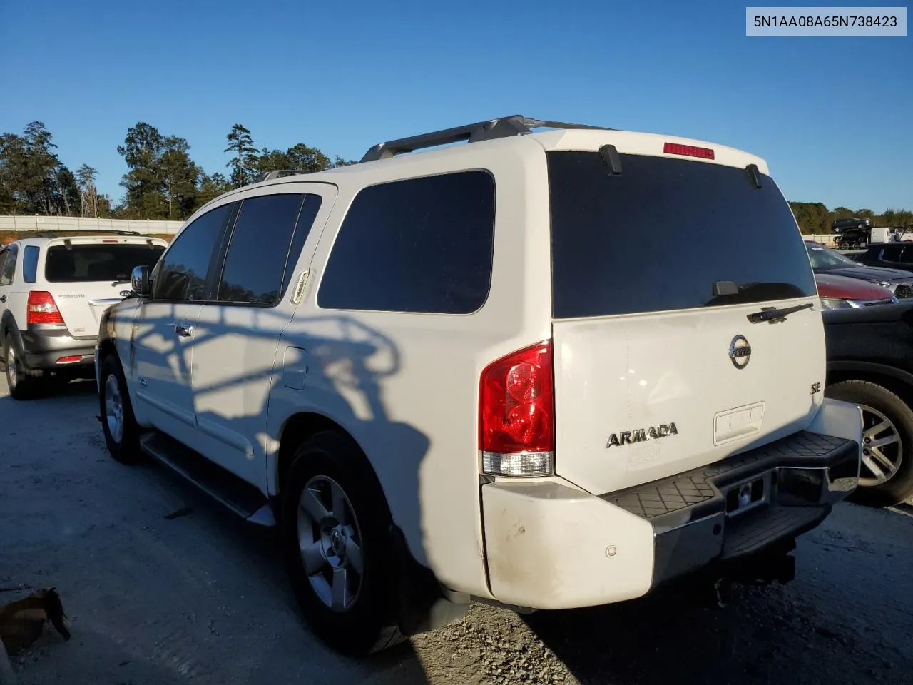 2005 Nissan Armada Se VIN: 5N1AA08A65N738423 Lot: 76040204