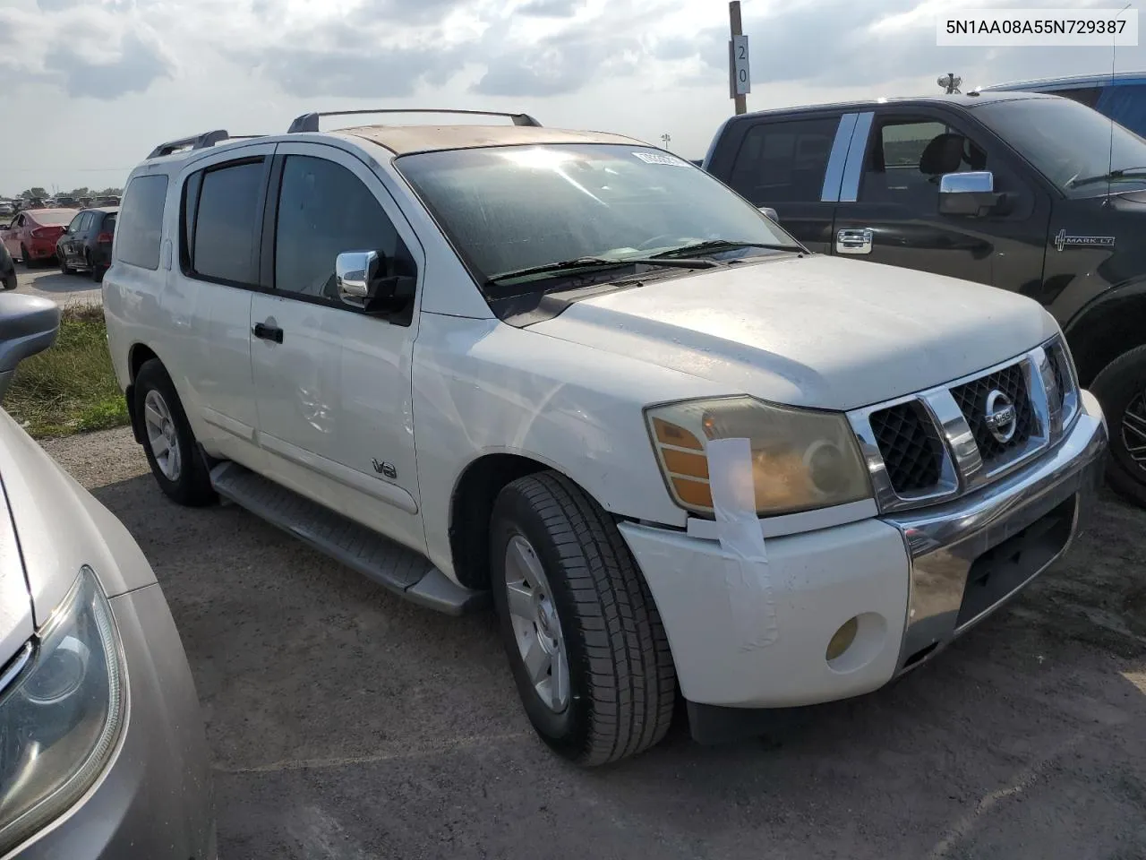 2005 Nissan Armada Se VIN: 5N1AA08A55N729387 Lot: 76336214