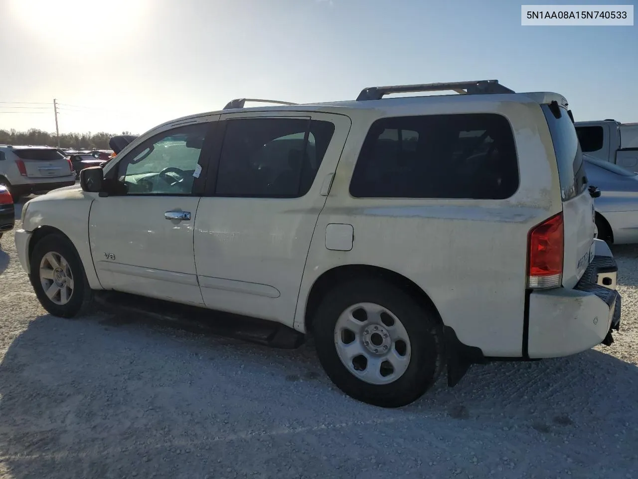 2005 Nissan Armada Se VIN: 5N1AA08A15N740533 Lot: 77441094