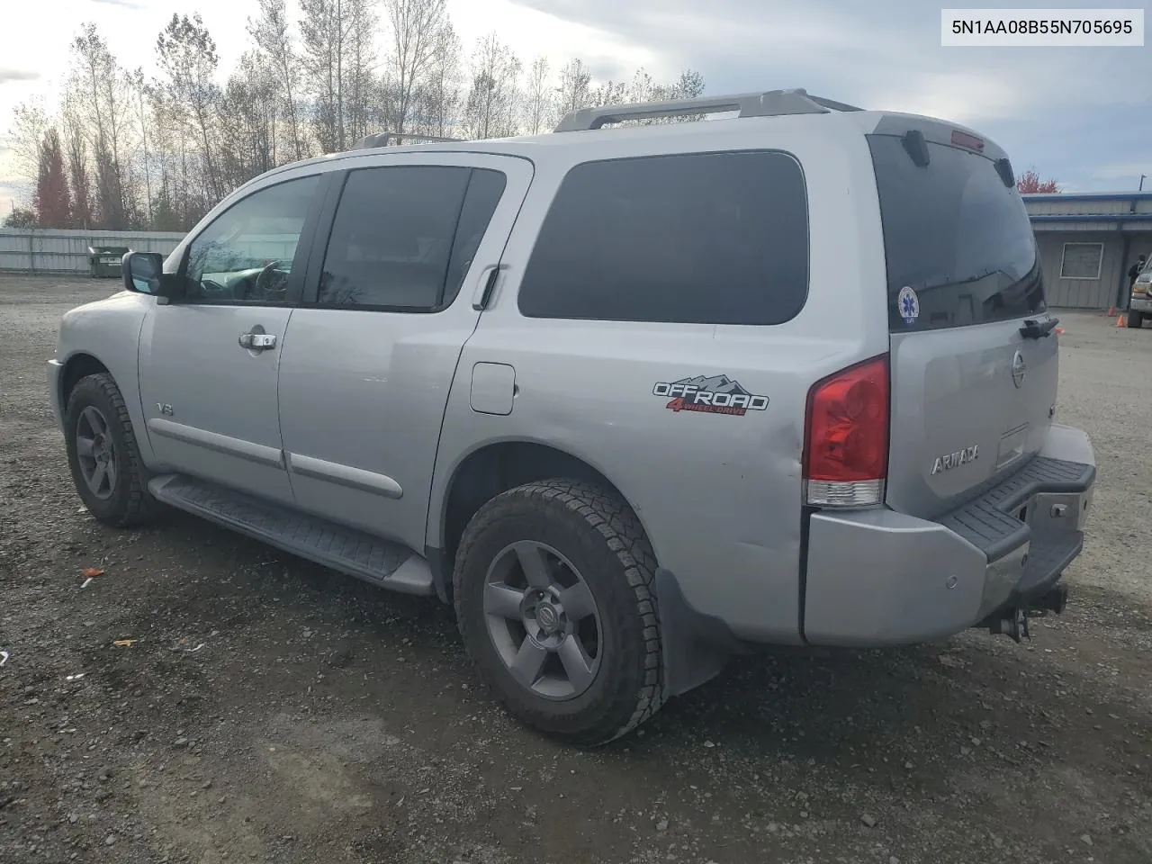 2005 Nissan Armada Se VIN: 5N1AA08B55N705695 Lot: 77833934