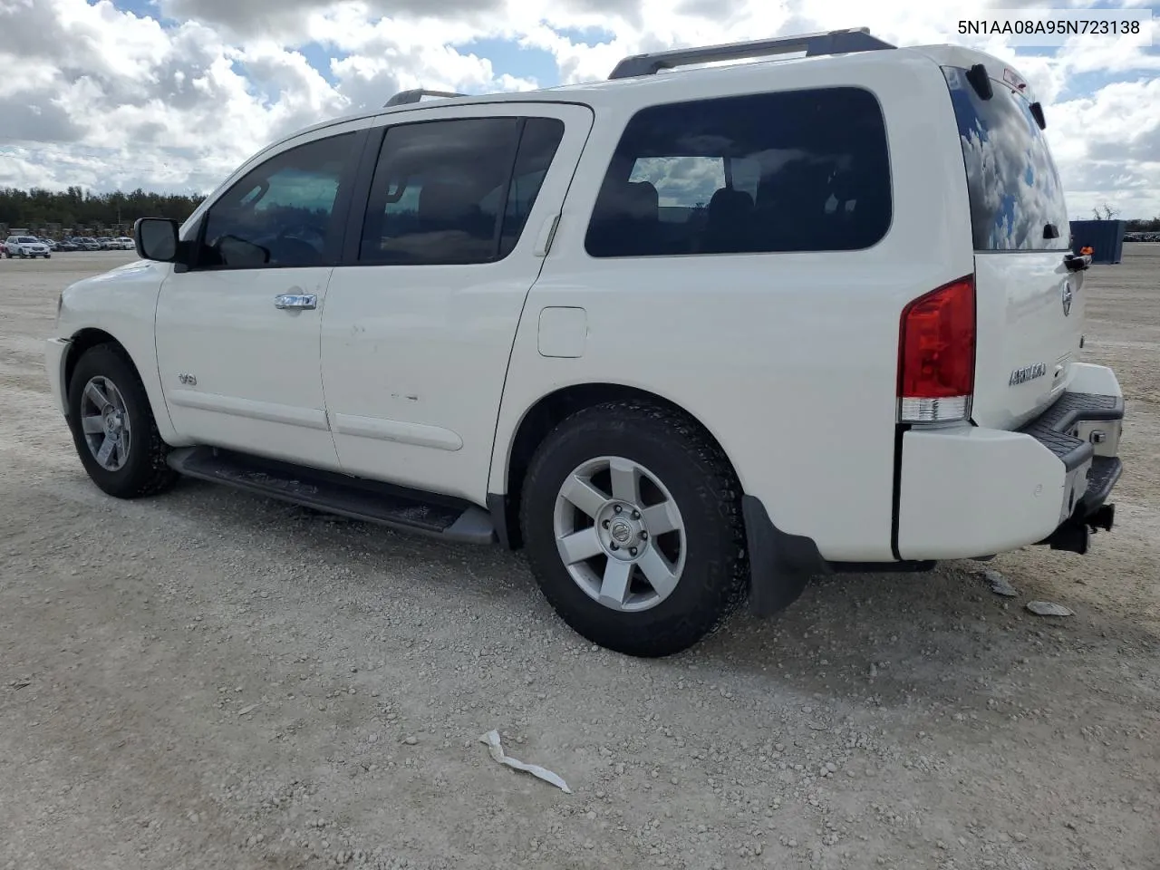 2005 Nissan Armada Se VIN: 5N1AA08A95N723138 Lot: 79275144