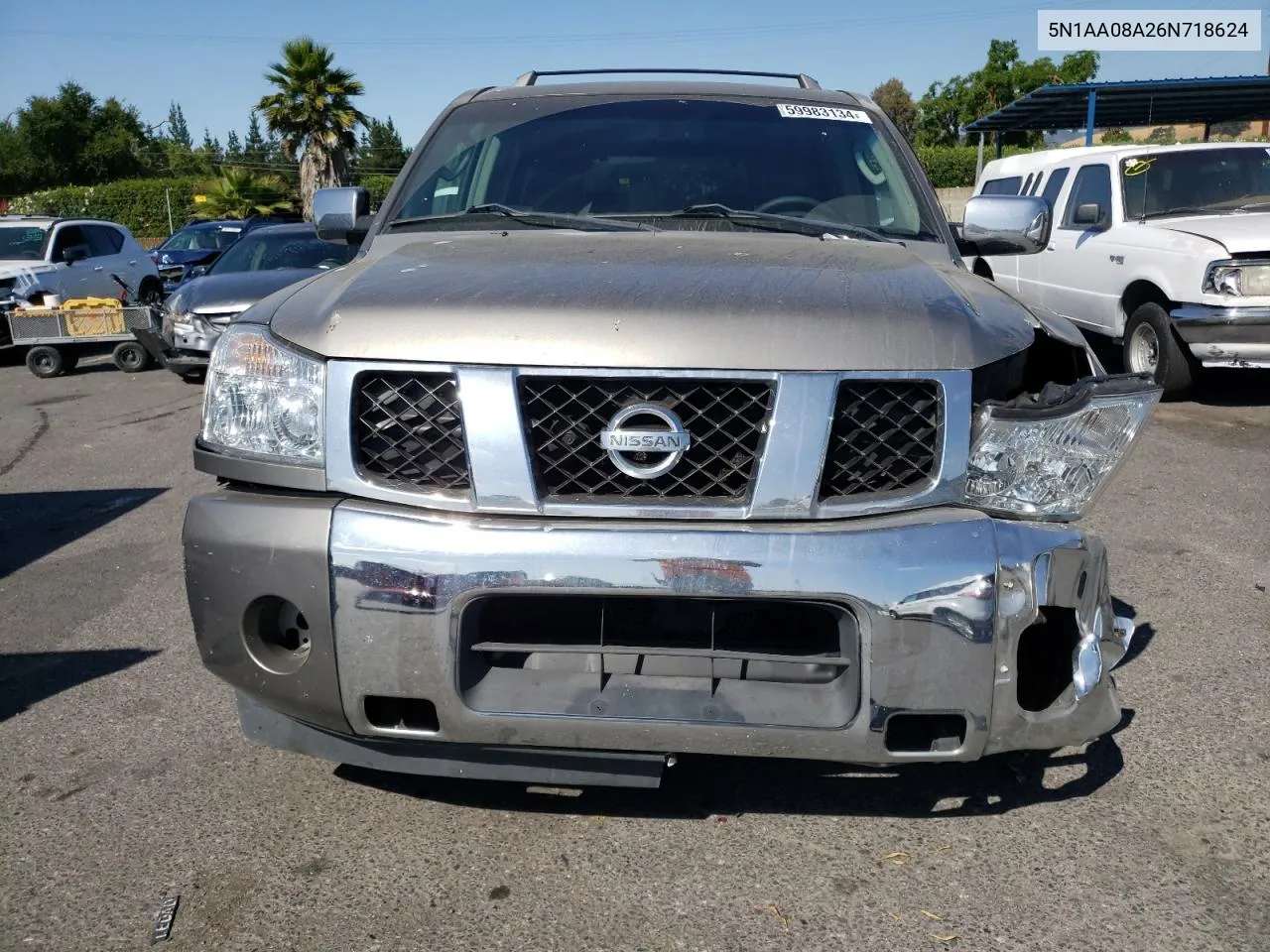 2006 Nissan Armada Se VIN: 5N1AA08A26N718624 Lot: 59983134