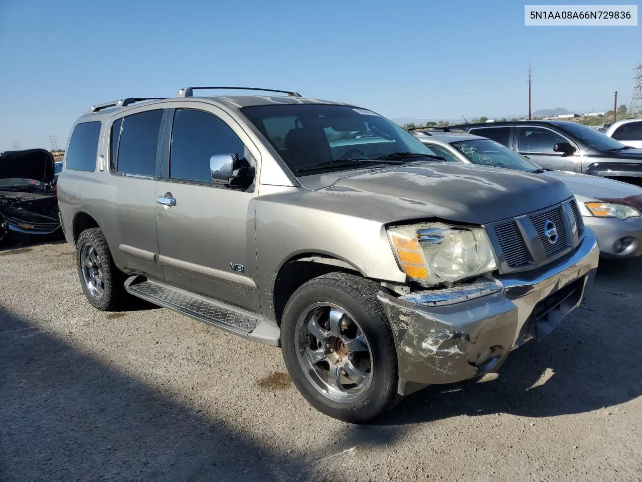 2006 Nissan Armada Se VIN: 5N1AA08A66N729836 Lot: 69994694