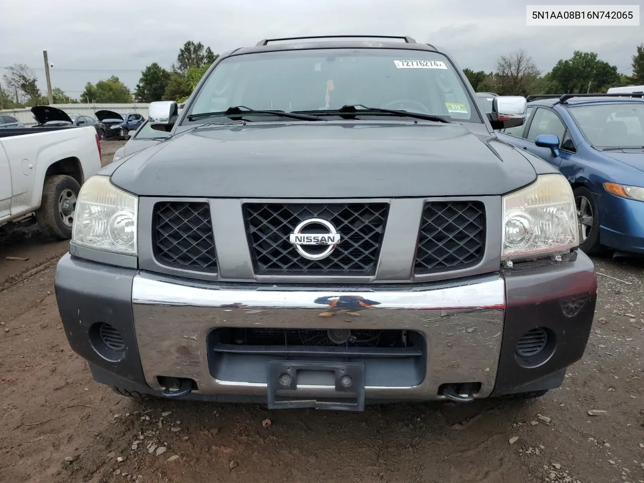 2006 Nissan Armada Se VIN: 5N1AA08B16N742065 Lot: 72776274