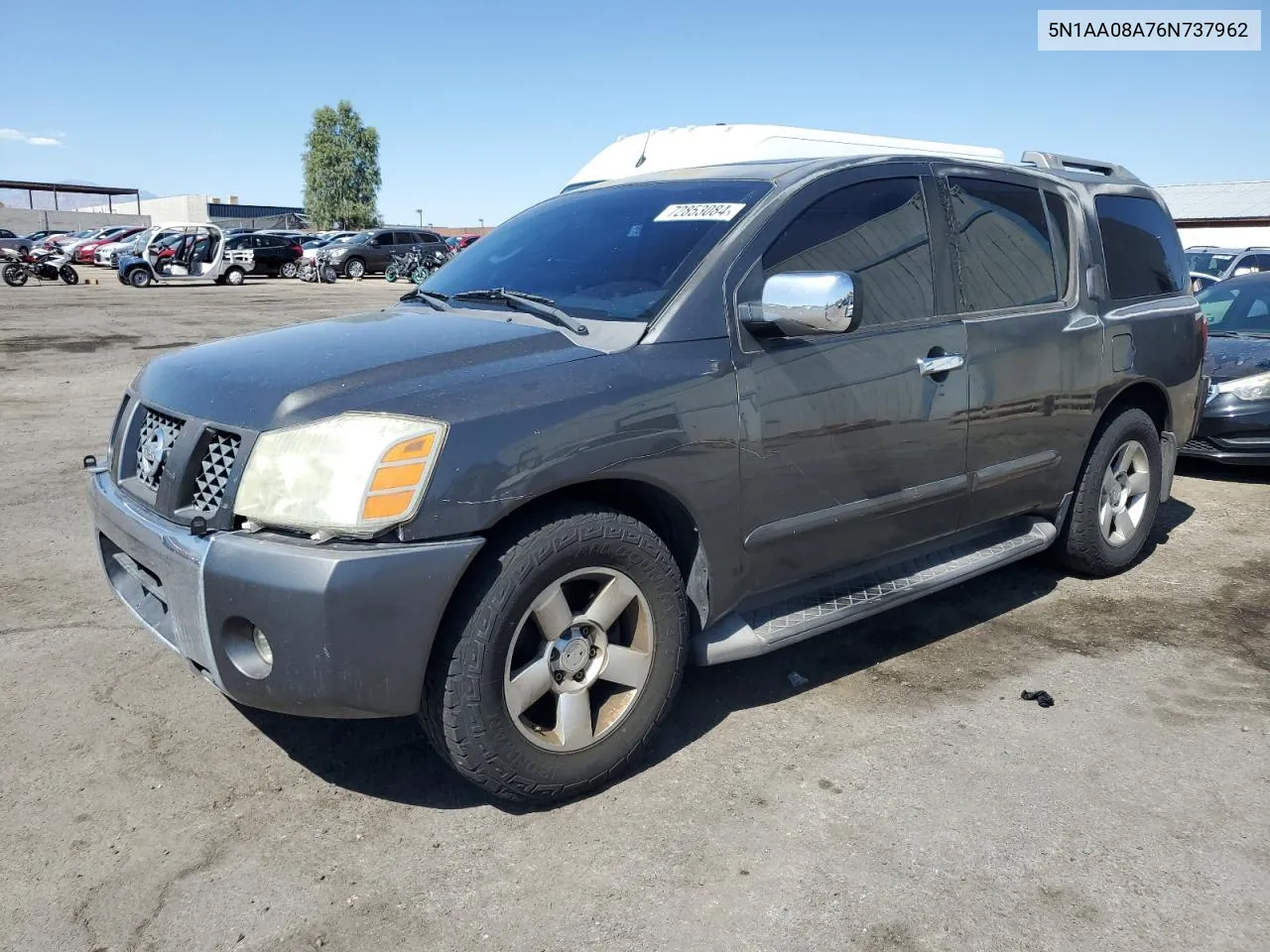 2006 Nissan Armada Se VIN: 5N1AA08A76N737962 Lot: 72853084