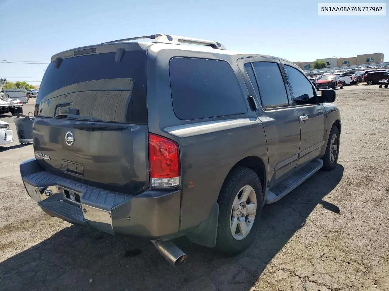 2006 Nissan Armada Se VIN: 5N1AA08A76N737962 Lot: 72853084