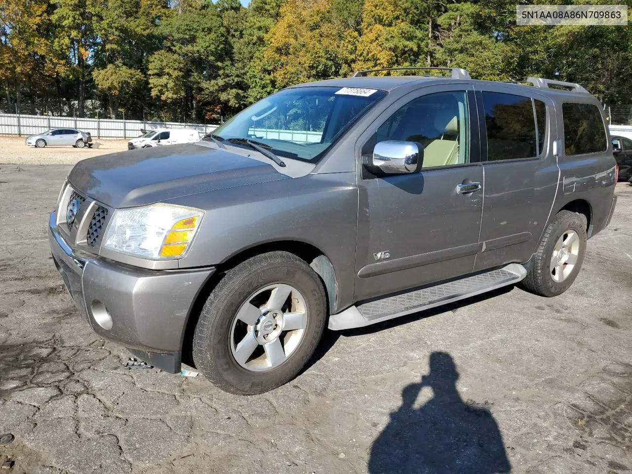 2006 Nissan Armada Se VIN: 5N1AA08A86N709863 Lot: 77378564