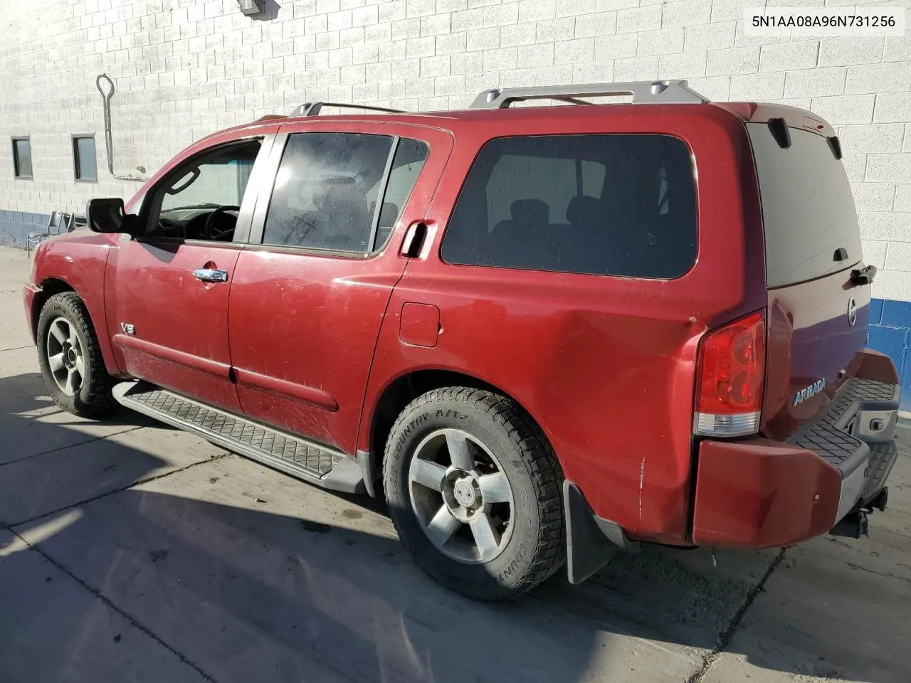 2006 Nissan Armada Se VIN: 5N1AA08A96N731256 Lot: 77429784