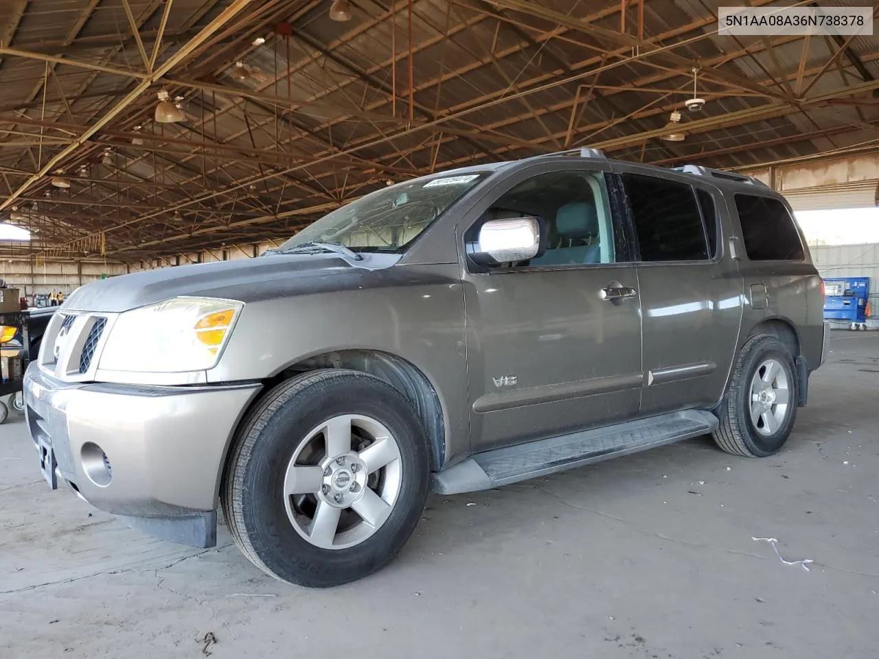 2006 Nissan Armada Se VIN: 5N1AA08A36N738378 Lot: 80129474