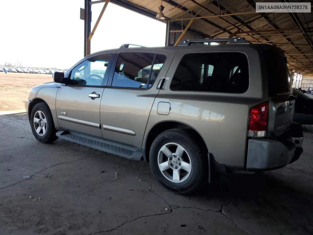 2006 Nissan Armada Se VIN: 5N1AA08A36N738378 Lot: 80129474