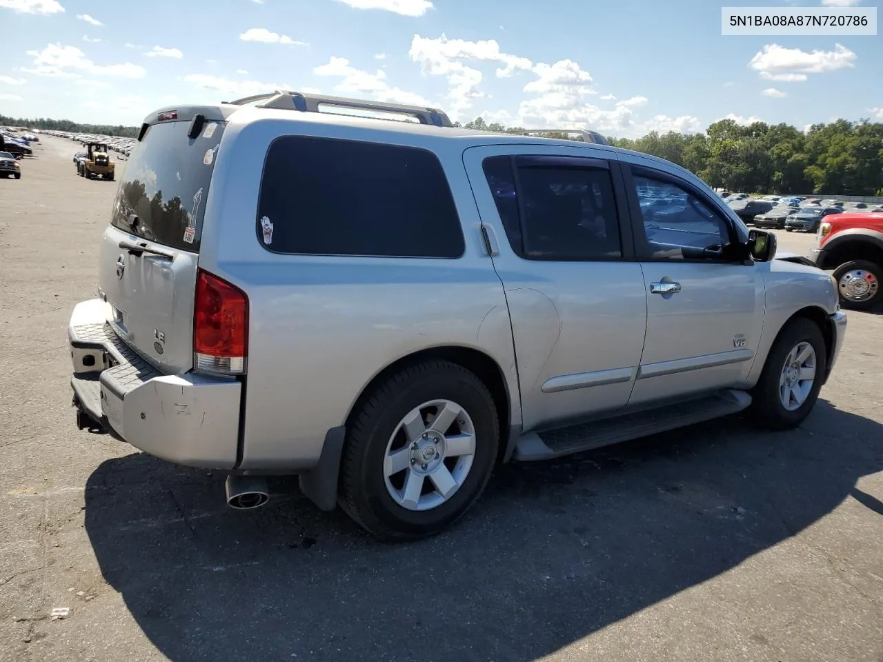 2007 Nissan Armada Se VIN: 5N1BA08A87N720786 Lot: 74284974