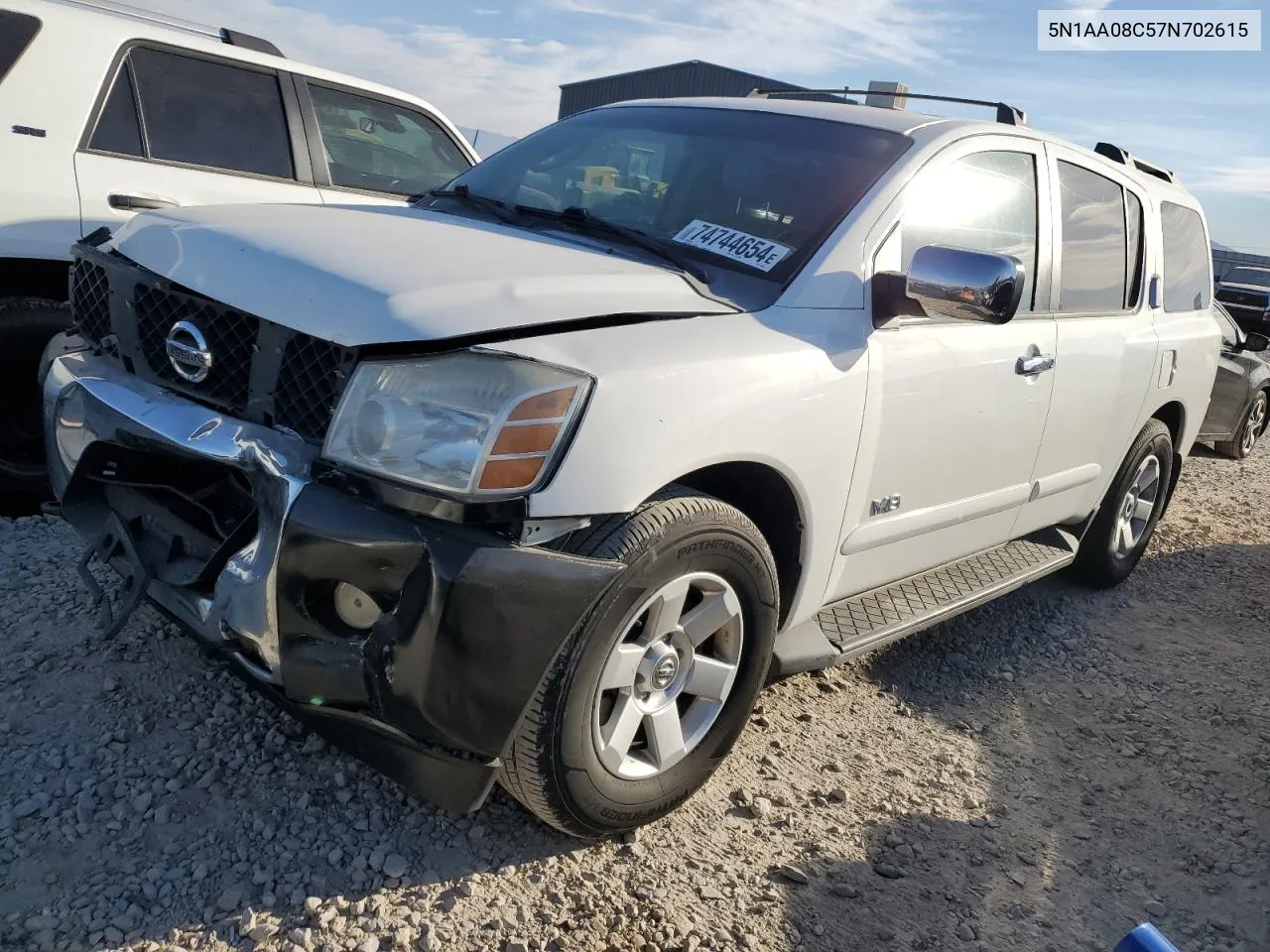 2007 Nissan Armada Se VIN: 5N1AA08C57N702615 Lot: 74744654