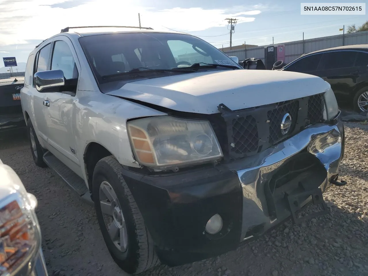 2007 Nissan Armada Se VIN: 5N1AA08C57N702615 Lot: 74744654