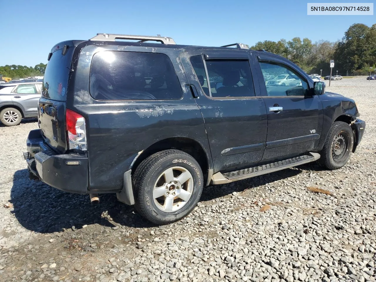 2007 Nissan Armada Se VIN: 5N1BA08C97N714528 Lot: 75826004