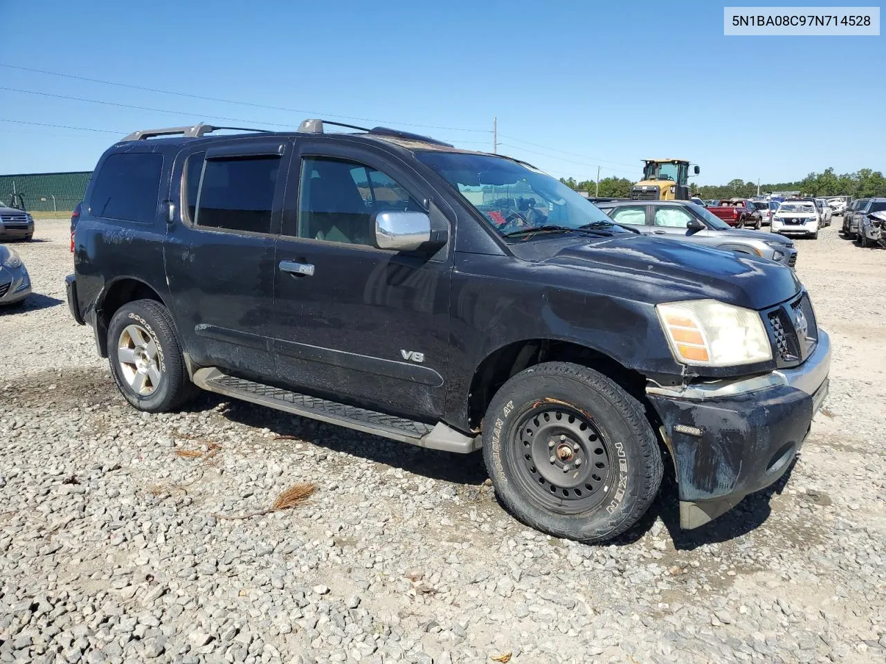 2007 Nissan Armada Se VIN: 5N1BA08C97N714528 Lot: 75826004