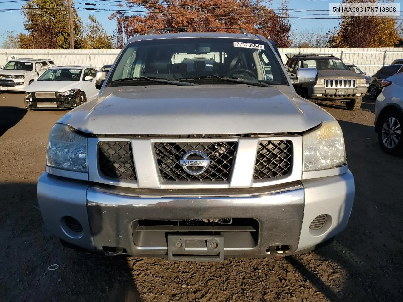 2007 Nissan Armada Se VIN: 5N1AA08C17N713868 Lot: 77173854