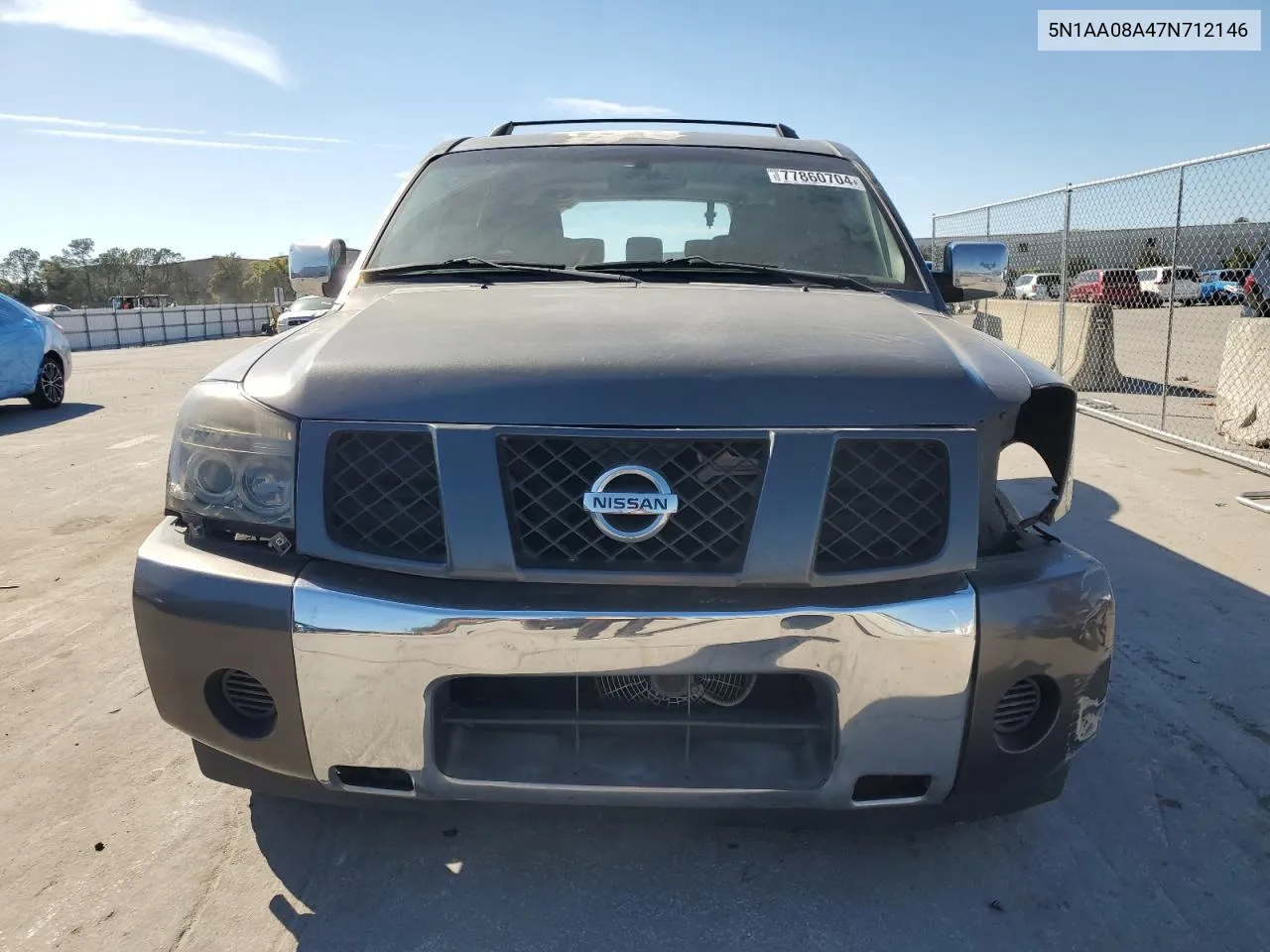 2007 Nissan Armada Se VIN: 5N1AA08A47N712146 Lot: 77860704