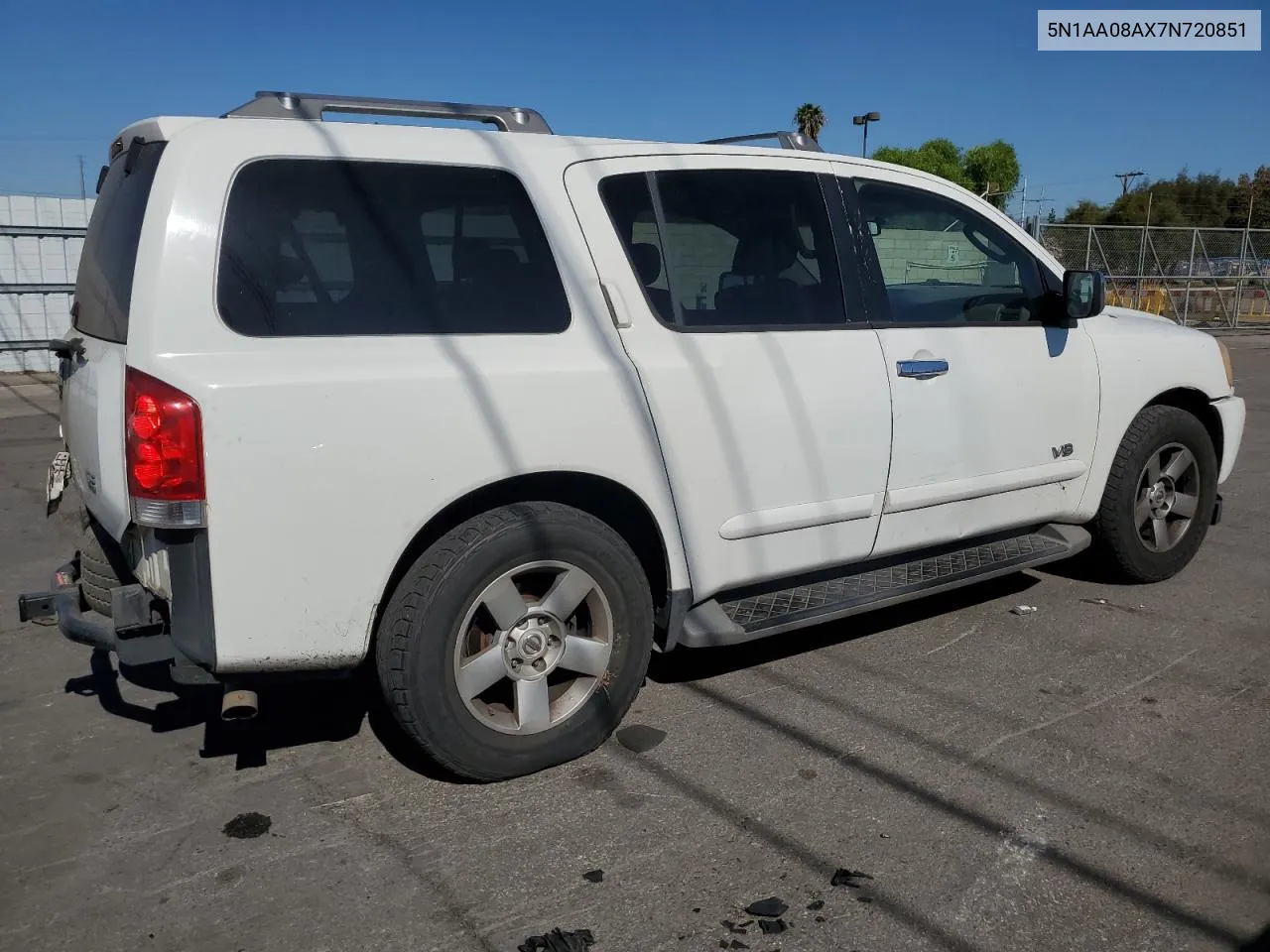 2007 Nissan Armada Se VIN: 5N1AA08AX7N720851 Lot: 78882504