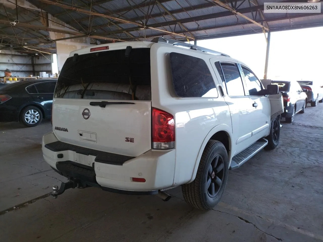 2008 Nissan Armada Se VIN: 5N1AA08DX8N606263 Lot: 44380632