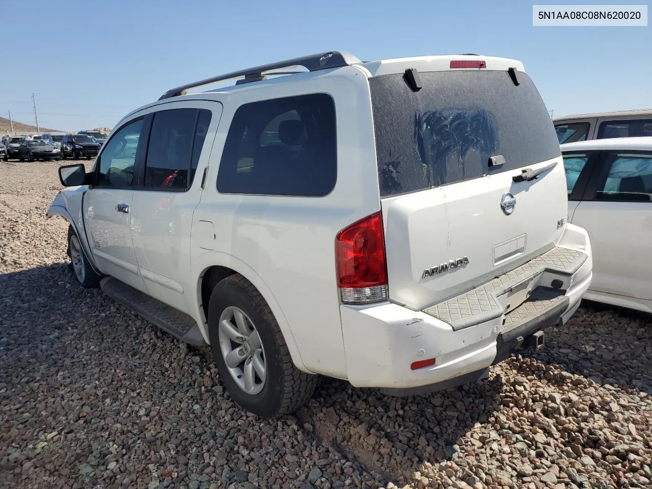 2008 Nissan Armada Se VIN: 5N1AA08C08N620020 Lot: 68117004