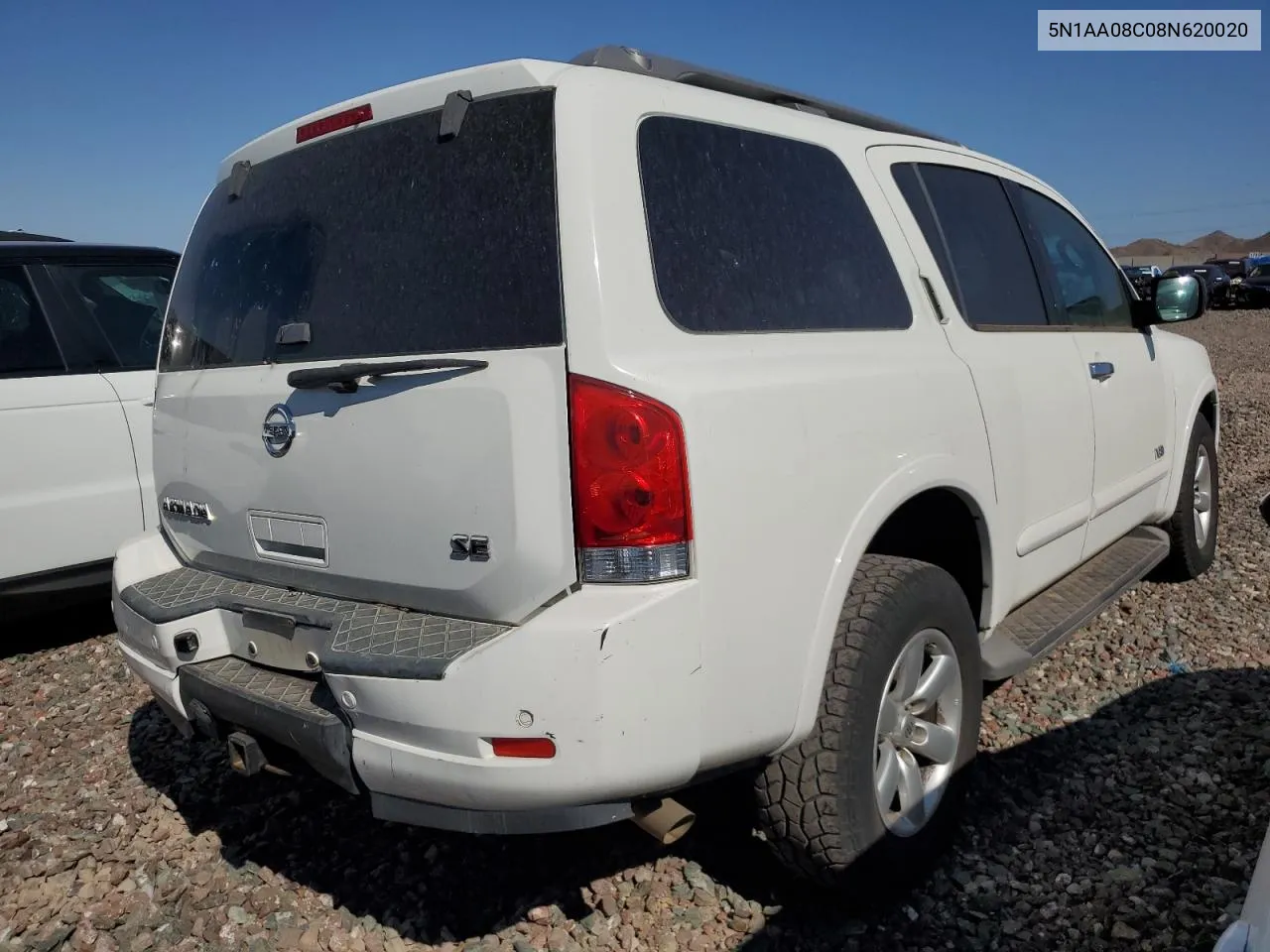 2008 Nissan Armada Se VIN: 5N1AA08C08N620020 Lot: 68117004