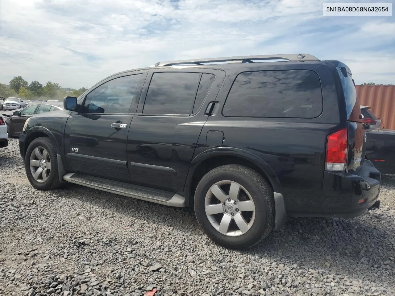 2008 Nissan Armada Se VIN: 5N1BA08D68N632654 Lot: 69770944