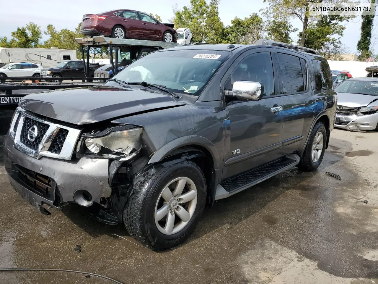 2008 Nissan Armada Se VIN: 5N1BA08C68N631737 Lot: 70012224