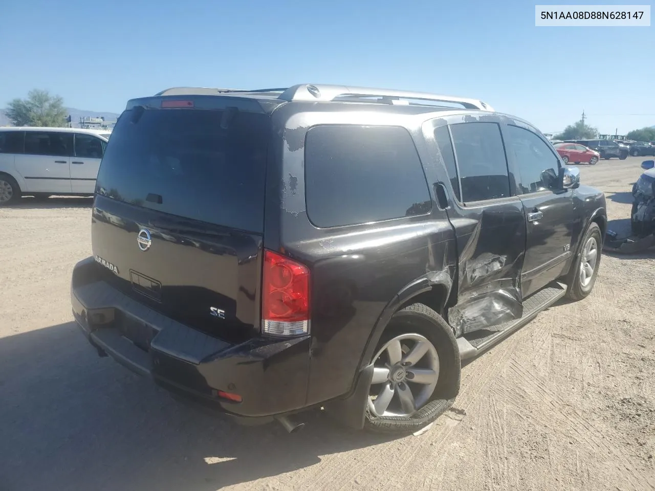 2008 Nissan Armada Se VIN: 5N1AA08D88N628147 Lot: 72567494