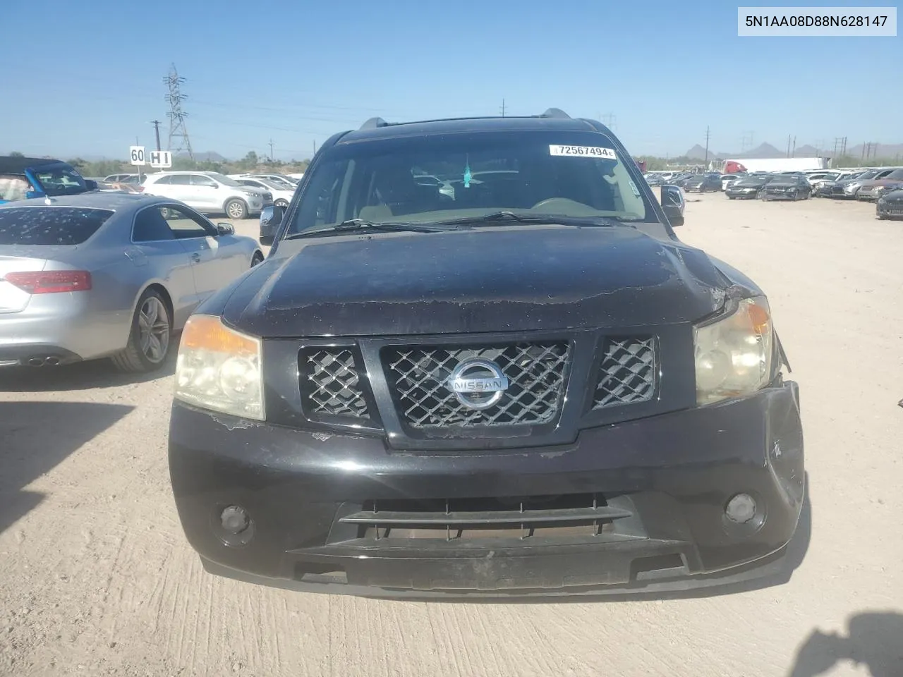 2008 Nissan Armada Se VIN: 5N1AA08D88N628147 Lot: 72567494