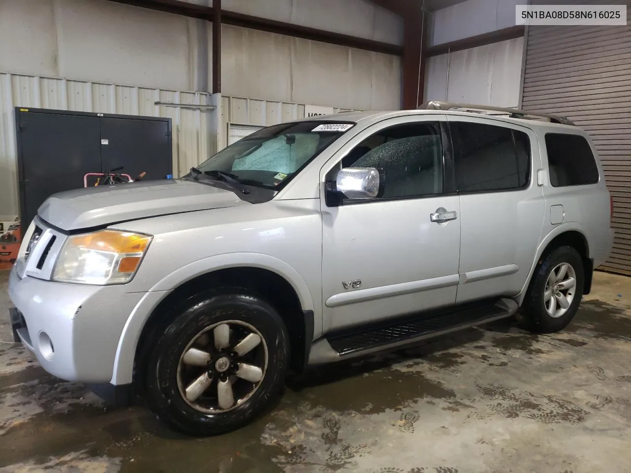 2008 Nissan Armada Se VIN: 5N1BA08D58N616025 Lot: 72882224