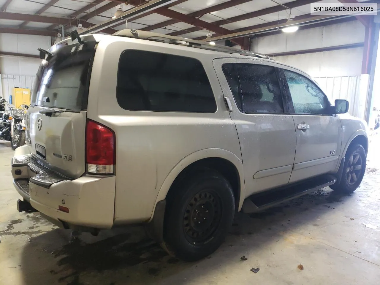 2008 Nissan Armada Se VIN: 5N1BA08D58N616025 Lot: 72882224